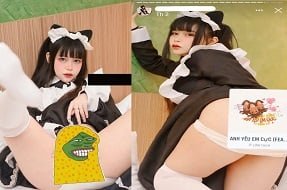 Garota gostosa mostra borboletas quentes em uma conversa obscena